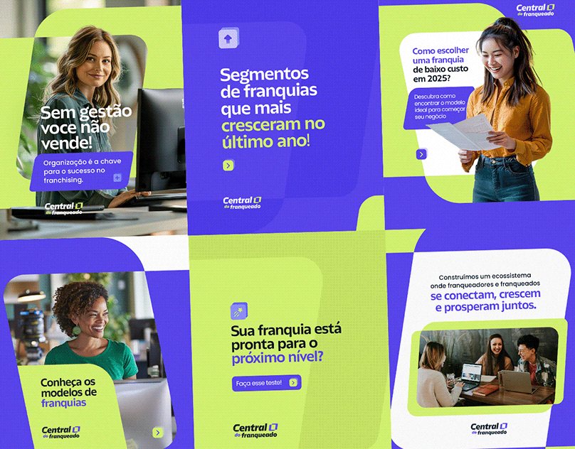 Capa do projeto de social media: Tecnologia & Franquia